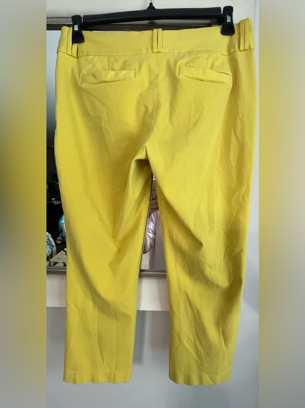 Banana Republic Martin Fit Cropped Pants Yellow Size 12 - Picture 2 of 10